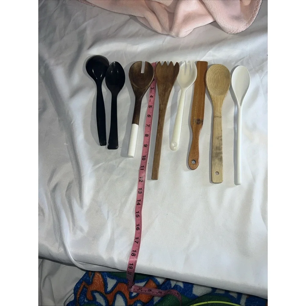 VTG Lot of 8 Wooden Spoons Spatula Primitive Country Kitchen Farmhouse Utensils